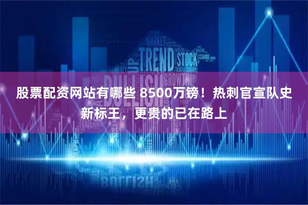 股票配资网站有哪些 8500万镑！热刺官宣队史新标王，更贵的已在路上